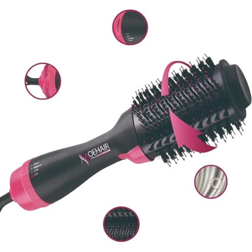 فرشاة تجفيف وتصفيف الشعر بالهواء الساخن – خطوة واحدة – موديل MO-82 MOEHAIR Pro Extreme Hot Air Styler MO-82 – Salon One-Step Hair Dryer