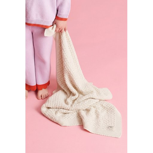 Piti Piti Knitted Baby Blanket 80x100 Cm - Natural