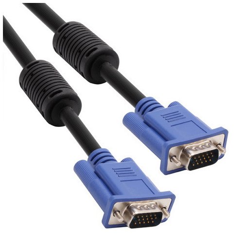 كابل في-جي-إي (VGA) من VCOM ذكر إلى ذكر 5متر VCOM VGA Male to Male Cable 2Ferrite with 5M