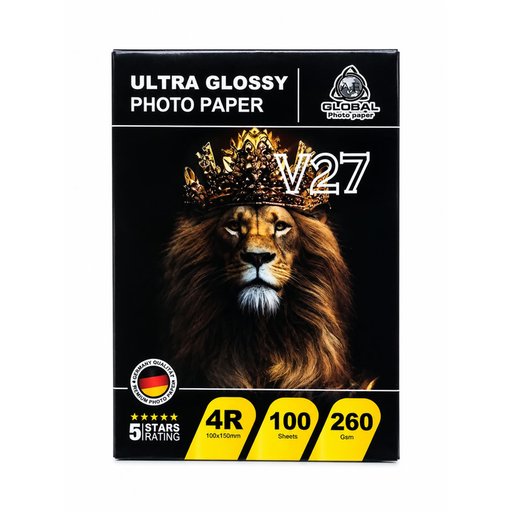 ورق صور 4X6  RC GLOBAL Ultra Glossy V27 (RC) Photo Paper