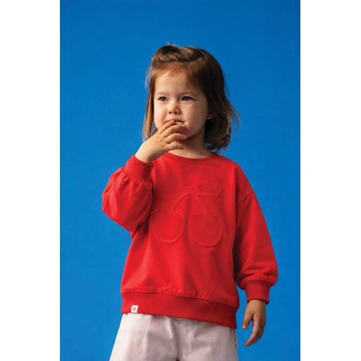 سويت شيرت أطفال أحمر خفيف للمواسم 1-7 سنوات Kids' Lightweight Seasonal Sweatshirt 1-7 Years - Red