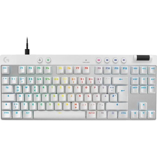 لوجتك جي برو تي كي ال Logitech G PRO X TKL RAPID White Wired