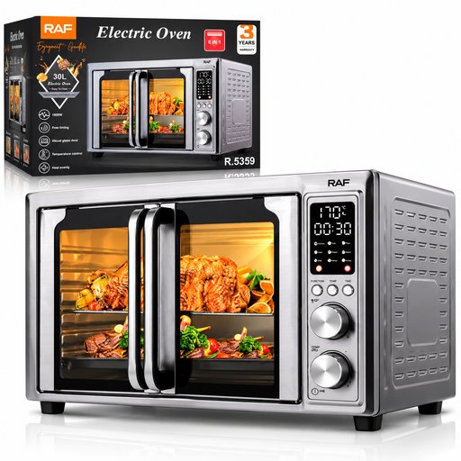فرن كهربائي راف 30 لتر 1800 واط 6 في 1 موديل R.5359 RAF Electric Oven 30L 1800W 6 in 1 – R.5359