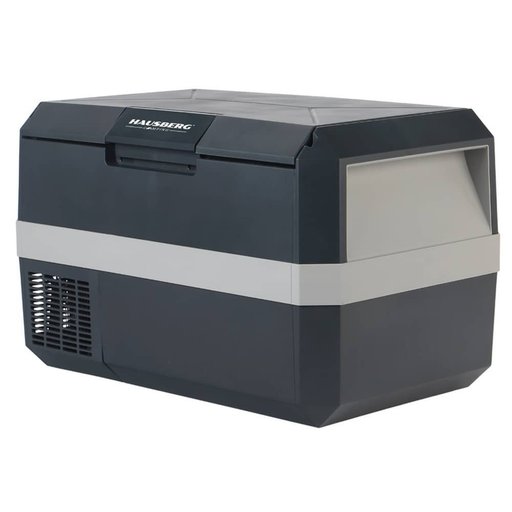 ثلاجة تخييم محمولة هاوسبيرغ Hausberg بسعة 28 لتر – رمادي وأسود Hausberg HB-G060 Portable Camping Refrigerator - 28 Liters - Gray and Black