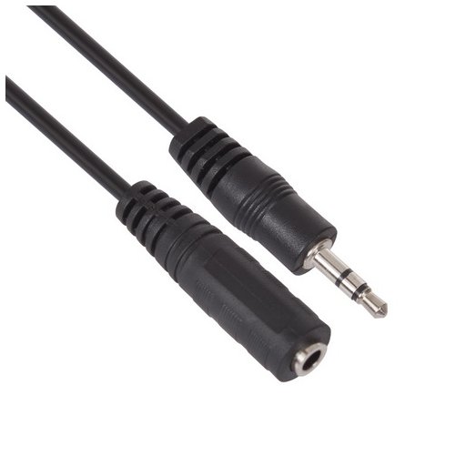 كيبل صوت VCOM AUX ‏3.5 ملم ذكر إلى 3.5 ملم أنثى بطول 2 متر VCOM AUX 3.5mm Stereo Male to Female Cable 2M