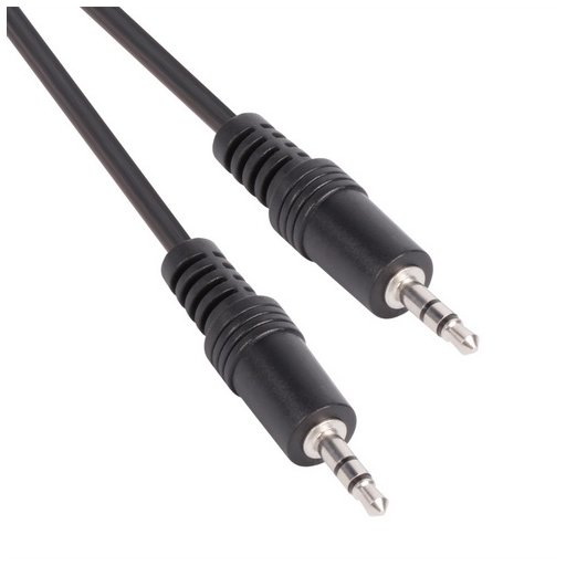 كيبل صوت VCOM AUX ستيريو 3.5 ملم ذكر إلى ذكر بطول 3 متر VCOM AUX 3.5mm Stereo Male to Male Cable 3M
