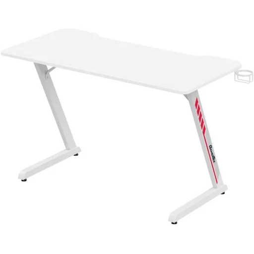 مكتب ألعاب غيمرتك بتصميم Z قياس 120×60 سم مع إضاءة RGB وسطح كربوني – أبيض GamerTek Z Desk 120×60cm Gaming Desk with Lighting and Carbon Fiber Surface (White)