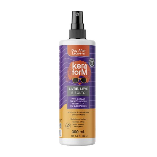 سبراي تصفيف وإعادة إنعاش تجاعيد الشعر دي أفتر خفيف وانسيابي Form Livre Leve e Solto Day After Refresh Leave-In Spray