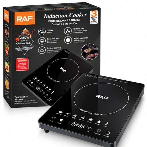 طباخ حث كهربائي راف 2200 واط موديل R.8104 RAF Induction Cooker 2200W R.8104