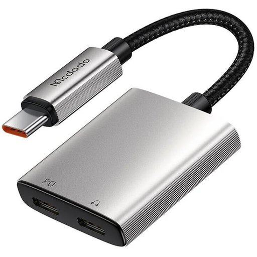 كابل MC USB-A إلى USB-C مزود بضوء تنفس بطول 1.2 متر MC 2 in 1 USB-C to Dual USB-C Audio Adapter