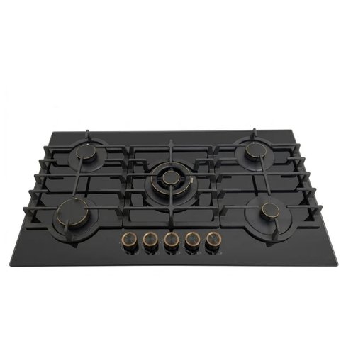 طباخ بلت ان ميلانو اسود 5 مشاعل ايطالي احدث اصدار Milano black built-in cooktop, 5 Italian burners, latest model