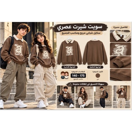 سترة أطفال بثمانية تصاميم Kids' Sweatshirt – 8 Styles