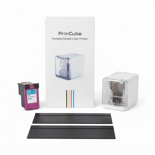 طابعة PrinCube محمولة ملونة للطباعة اليدوية على مختلف الأسطح PrinCube: A portable, full-color, handheld printer for printing on various surfaces