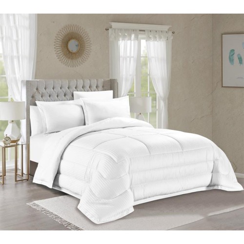 سيت لحاف نفر + شرشف + 2 غطاء وسادة  Twin Flannel Comforter 4 Pcs Set