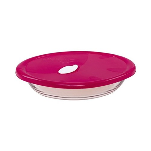  قالب فرن زجاجي مع غطاء بلاستيكي Glass Baking Dish With Plastic Lid