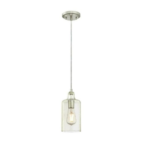 انارة سقفية Carmen Light Brushed Nickel Clear Textured Glass