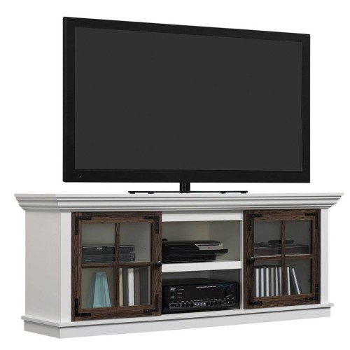 طاولة تلفاز خشبية Wooden Tv Table with Shelves 