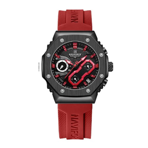 ساعة لكلا الجنسين  Sports Rubber Strap Unisex Watch NF8035-B/R	 	 	 	 	 	