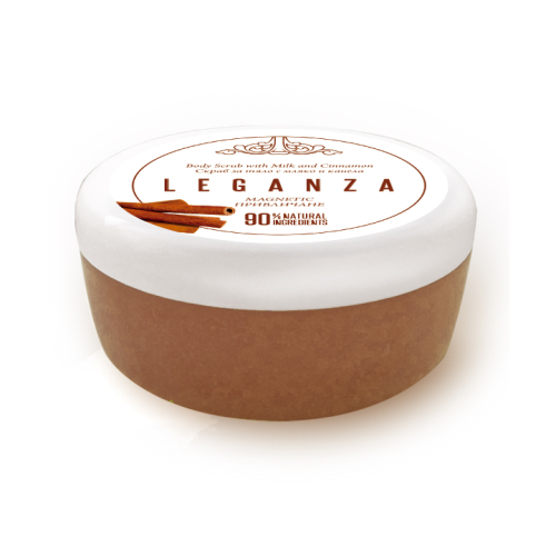 مقشر للجسم بالقرفة والحليب 240 غم  Leganza Body scrub With Milk and Cinnamon