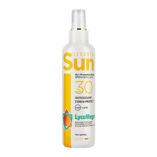 بخاخ واقي شمس ومرطب 200 مل Leganza Sun Protection Body Spray-Emulsion SPF 30 with Anti Age Effect