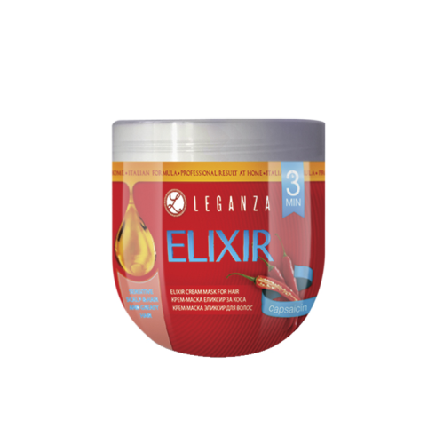 كريم ماسك الشعر  بالكابسيسين 1 لتر Leganza Elixir Cream Hair Mask With Capsaicin