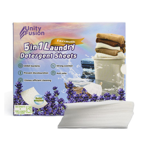 اوراق غسيل الملابس 5 في 1 برائحة اللافندر 5 In 1 Laundry Detergent Sheets