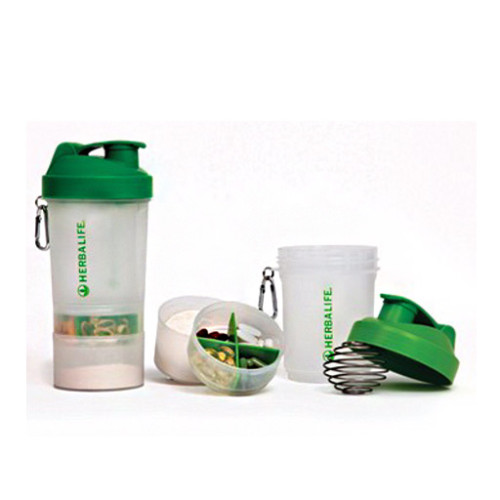 كوب مشروبات مع ملحقات تحضير وخزن 400 مل Nutrition Super Shaker Green 400 ml