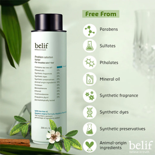 تونر بمستخلصات نباتية لمعالجة البشرة   Problem solution Vegan Toner 