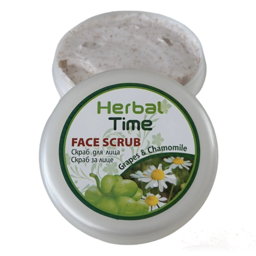 سكراب للوجه بالعنب والبابونج 250 مل Herbal Time Face Scrub Grapes & Chamomile