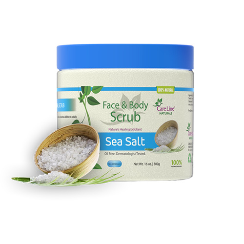 مقشر للوجه والجسم بالملح البحري Sea Salt Face & Body Scrub 