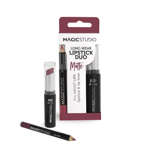أحمر شفاه مات وقلم تحديد الشفاه Matte Lipstick & Lip Liner