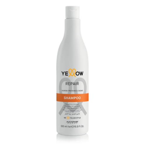 شامبو للشعر التالف بخلاصة بروتينات اللوز وزبدة الكاكاو Yellow Repair Shampoo with Almond Proteins & Cacao Butter