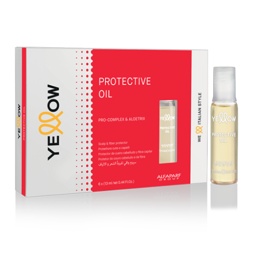 سيت امبولات زيت واقية لفروة الراس والشعر 6 قطع Yellow Protective Oil 6 Pcs Set