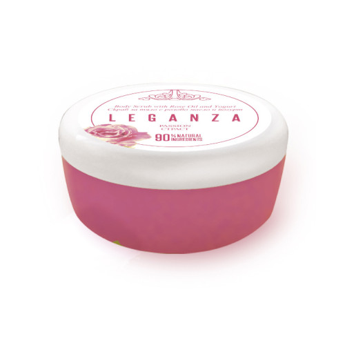 مقشر للجسم بزيت الورد والزبادي  Body scrub with rose oil and yoghurt Leganza