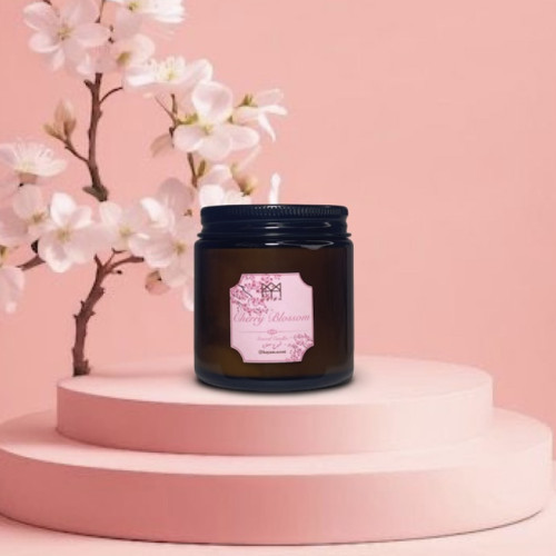 شمعة معطرة برائحة زهرة الكرز Cherry Blossom Scented Candle 100 g