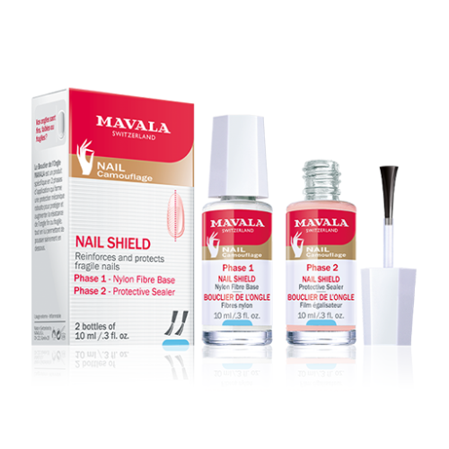 سيت طلاء حماية للاظافر 2 قطع بحجم 10 مل Nail Shield Reinforces & Protects Fragile Nails 2 Pcs 10 ml