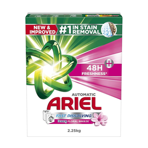مسحوق غسيل سريع الذوبان برائحة الزهور 2.25 كغم Fast Dissolving Laundry Detergent Powder with Floral Breeze 2.25 KG