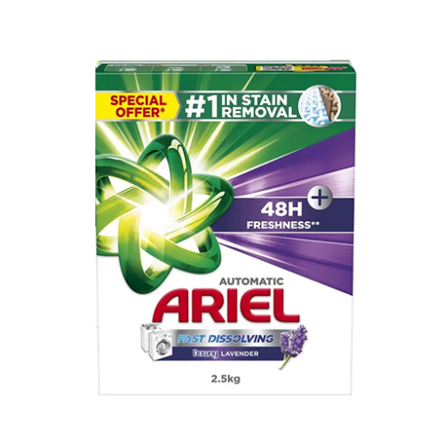 مسحوق غسيل سريع الذوبان برائحة اللافندر 2.5 كغم Fast Dissolving Laundry Detergent Powder with Lavender, 2.5 KG