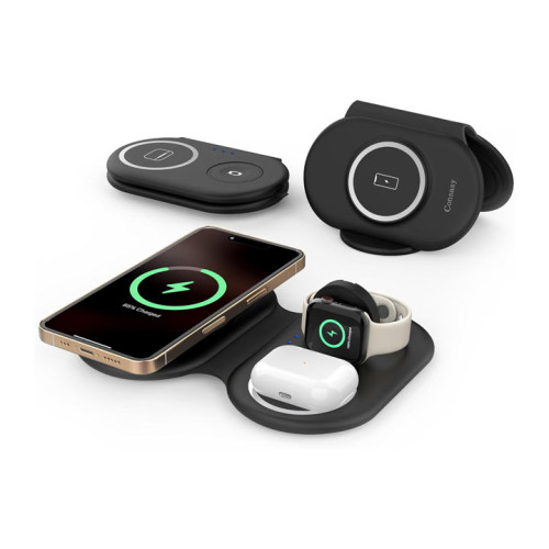شاحن مغناطيسي لاسلكي 3 في 1 للآيفون واجهزة ابل Magnetic Wireless Charger 3 in 1 for iPhone Series & AirPods Pro & iWatch 