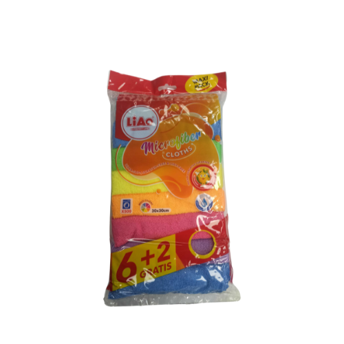 سيت قطعة قماش للتنظيف Microfiber Cloths 8 Pcs Set