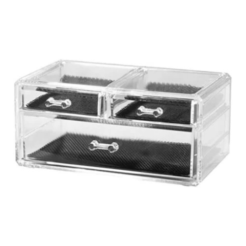 منظم أكريليك شفاف مزود بأدراج Transparent Acrylic Organizer with Drawers