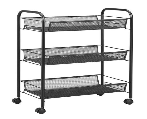 عربة تخزين للمطبخ  Pearl Metal Mesh 3-Tier