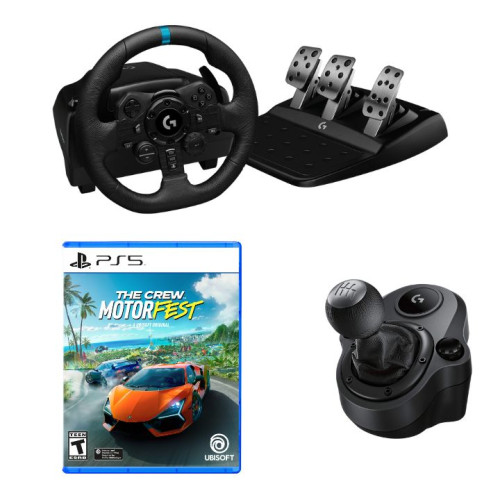 لوجيتك Logitech Steering Wheel G923 + Power Shifter + The Crew Motorfest