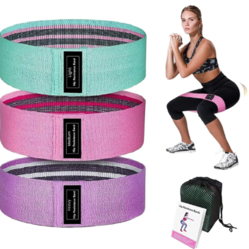 مجموعة أشرطة مقاومة للساقين والأرداف Resistance Bands Set for Legs and Glutes