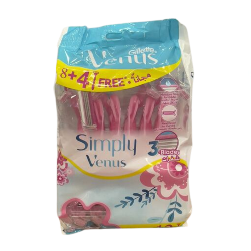 سيت شفرات حلاقة نسائية – 8 + 4 مجانًا (12 شفرة) Set Women’s Razors – 8 + 4 Free (12 Count)