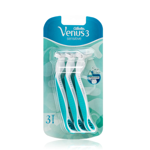 سيت 3 شفرات حلاقة نسائية Venus 3 Sensitive Disposable Razors – 3 Count