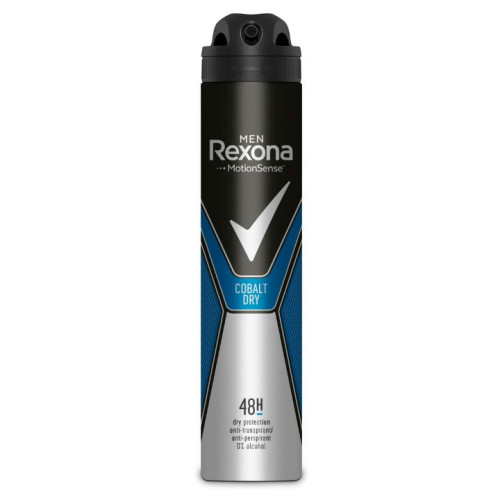 مزيل عرق بخاخ للرجال – كوبالت دراي 200 مل Rexona Men Cobalt Dry Antiperspirant Deodorant Spray 200 ml