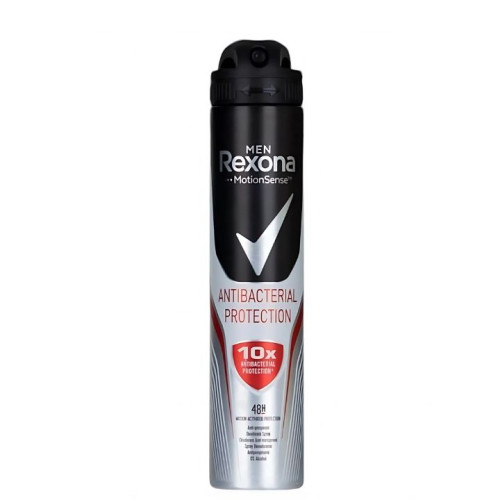 مزيل عرق بخاخ للرجال – حماية مضادة للبكتيريا بتقنية MotionSense، 200 مل Rexona Men MotionSense Antibacterial Protection Deodorant Spray, 200 ml