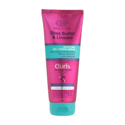 كريم ليف ان للشعر الكيرلي بزبدة الشيا وبذور الكتان Shea Butter & Linseed Curls Miracle Twist Leave-In Cream