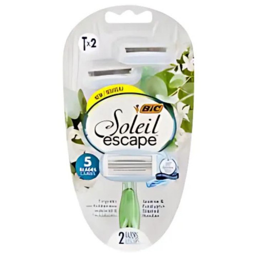 شفرات حلاقة نسائية – 5 شفرات (عبوة من 2) Soleil Escape 5‑Blade Disposable Razor (2‑count)